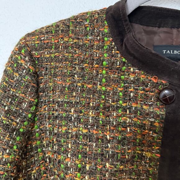 Talbots Women's Tweed Button Front Blazer Jacket Size 10 - Picture 5 of 13